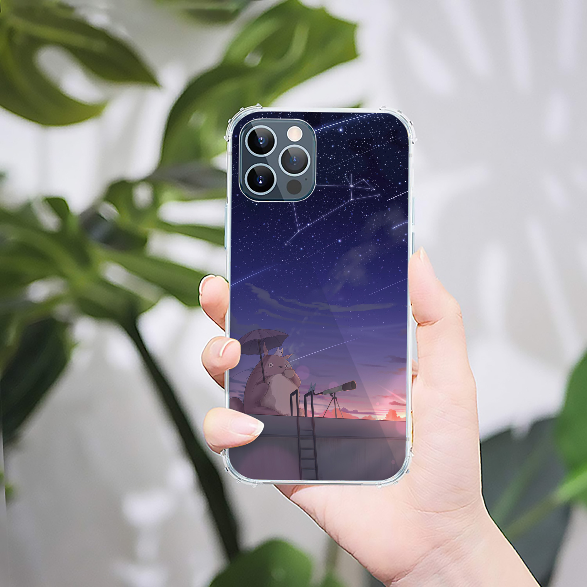 （画像用） となりのトトロ 草壁メイ 草壁サツキ My Neighbor Totoro Satsuki Kusakabe Mei Kusakabe 【iPhone 12シリーズ対応】透明スマホケース（クリアソフトケース）